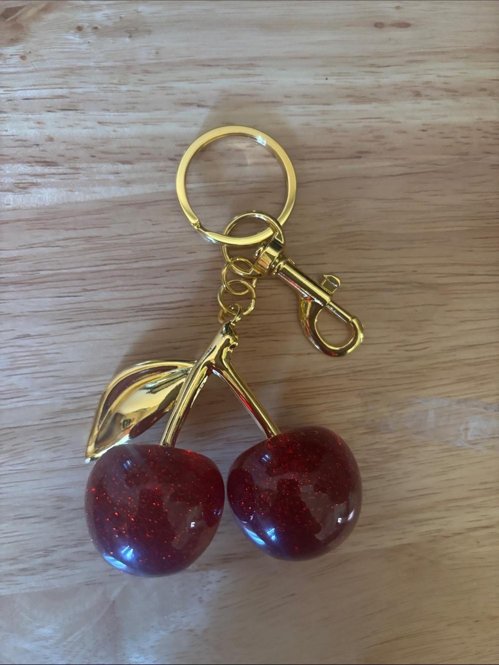 Sparkling Cherry Bag Charm, Keychain